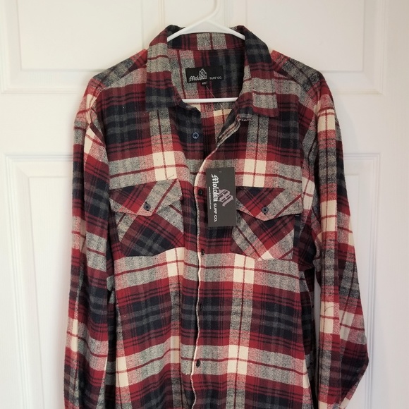 Molokai Surf Co Flannel Shirt NWT 2XL Multicolored - Picture 1 of 6